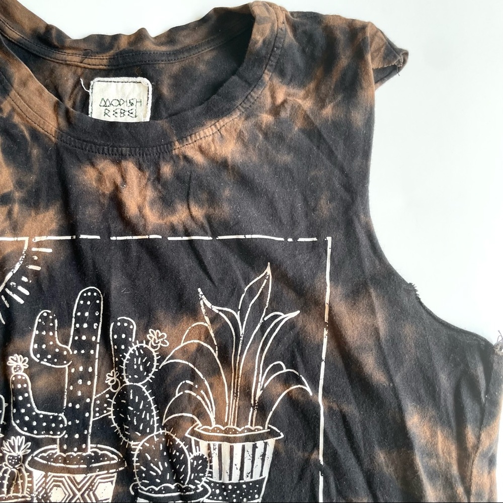 vintage Buckle Modish Rebel cut off sleeveless tie dye shirt ✨ - Picture 3 of 4